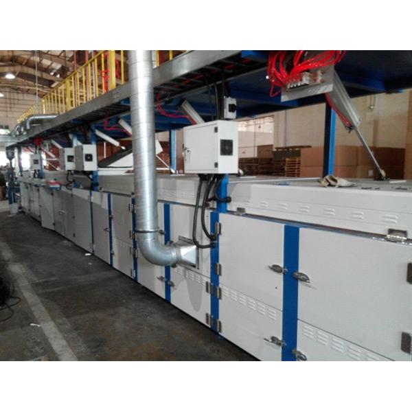 濕簾成型、固化段